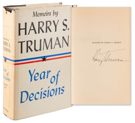 Lot #103 Harry S. Truman Signed Book - Memoirs - Image 1