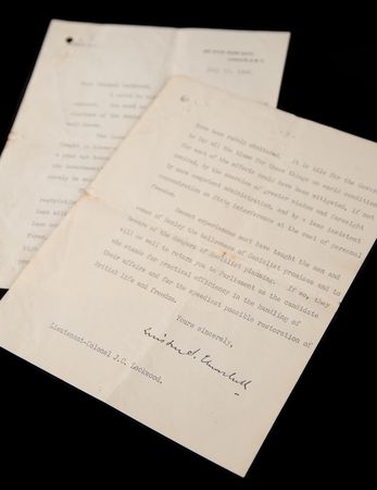 Lot #123 Winston Churchill Typed Letter Signed on the Labour Party and Socialist Politicians - Image 1