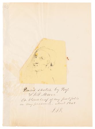 Lot #202 Samuel F. B. Morse Original Portrait Sketch - Image 1