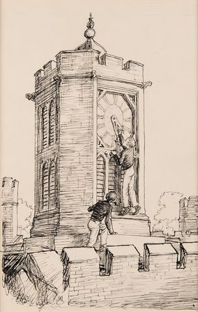 Lot #511 Ernest Shepard Signed Illustration for Tom Brown's School Days - Image 1