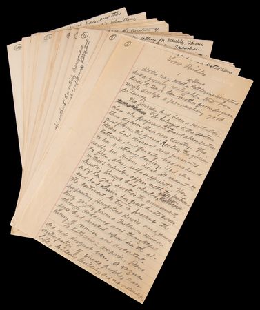 Lot #420 Zane Grey Handwritten Manuscript for 'Loose Bridles' - Image 1