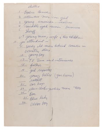 Lot #630 The Doors: Jim Morrison Original Script for 'The Hitchiker' - Image 12