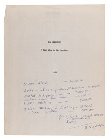 Lot #630 The Doors: Jim Morrison Original Script for 'The Hitchiker' - Image 2