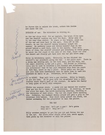 Lot #630 The Doors: Jim Morrison Original Script for 'The Hitchiker' - Image 6