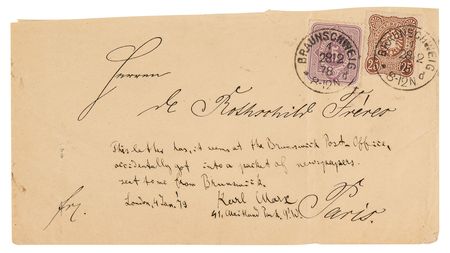 Lot #139 Karl Marx Autograph Note Signed, Returning an Errant Letter Sent to the Rothschilds - Marxism Meets Capitalism - Image 2