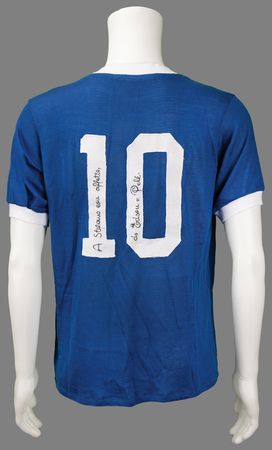 Lot #912 Pele Signed Soccer Jersey - Image 1