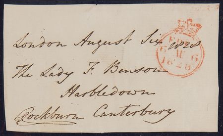 Lot #263 Sir George Cockburn Signed Free Frank - Image 1