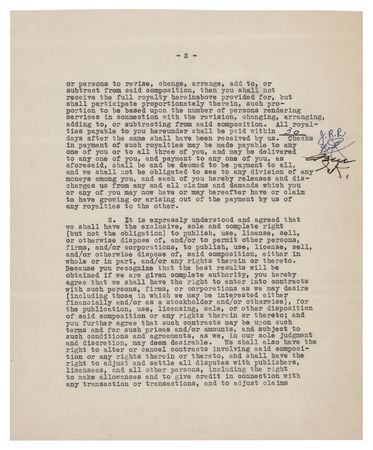 Lot #824 Movie Moguls: Irving Thalberg, Samuel Goldwyn, and Louis B. Mayer (3) Documents Signed - Image 5