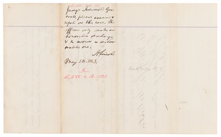 Lot #10 Abraham Lincoln Autograph Endorsement Signed as President, Examining a Discharged Infantry Captain's Petition - Image 6