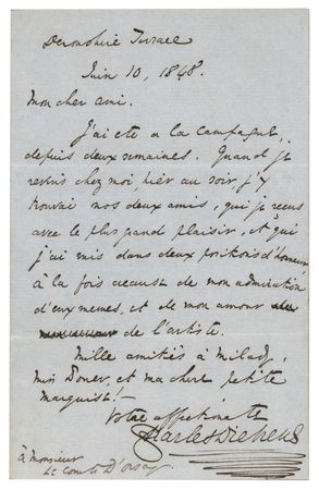 Lot #414. Charles Dickens Autograph Letter Signed