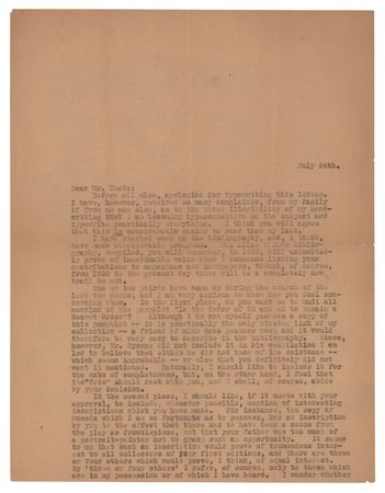 Lot #523 William Butler Yeats Typed Letter Signed - Image 3