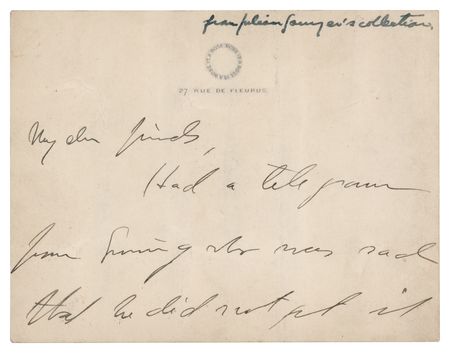 Lot #512 Gertrude Stein Autograph Letter Signed - Image 1
