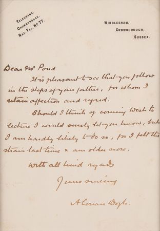 Lot #480 Arthur Conan Doyle Autograph Letter Signed - Image 2