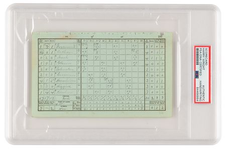 Lot #919 Harry Wright Hand-Filled and Initialed 1885 Baseball Scorecard - Image 1