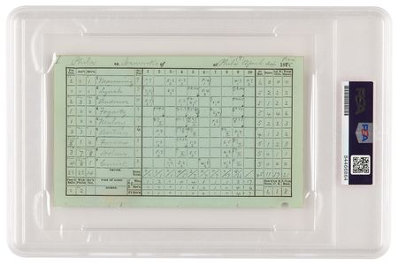 Lot #919 Harry Wright Hand-Filled and Initialed 1885 Baseball Scorecard - Image 2