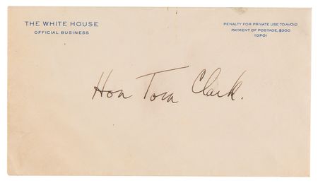 Lot #16 Harry S. Truman Autograph Letter Signed as President to Associate Justice Tom C. Clark - Image 4