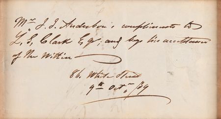 Lot #357 John J. Audubon Autograph Note Signed - Image 2