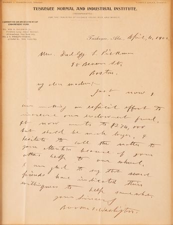 Lot #251 Booker T. Washington Autograph Letter Signed - Image 2