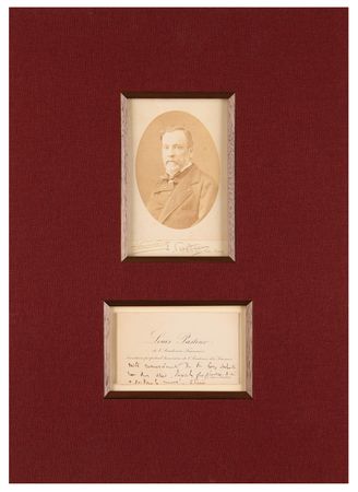 Lot #211 Louis Pasteur Autograph Note Signed - Image 1