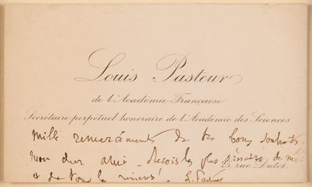 Lot #211 Louis Pasteur Autograph Note Signed - Image 2