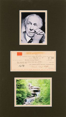 Lot #387 Frank Lloyd Wright Signed Check - Image 1