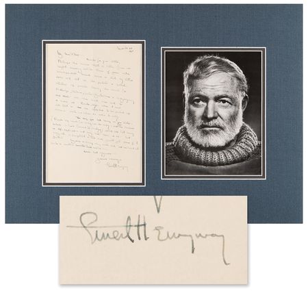 Lot #423 Ernest Hemingway Autograph Letter Signed on His Mail and the Great Depression: 