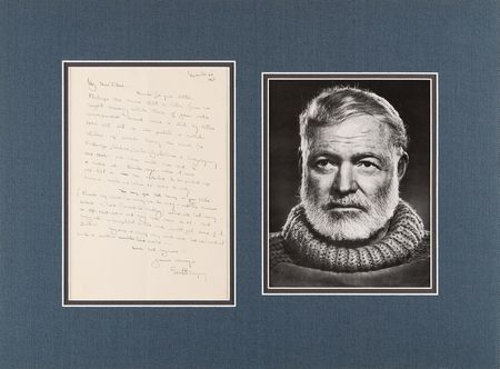 Lot #423 Ernest Hemingway Autograph Letter Signed on His Mail and the Great Depression: 