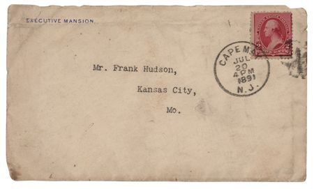 Lot #58 Benjamin Harrison Typed Letter Signed as President, Sending Thanks for 