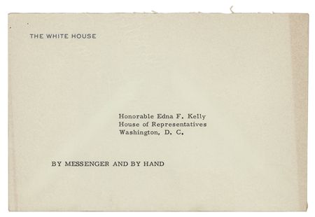 Lot #17 John F. Kennedy Typed Letter Signed as President to Congresswoman Edna F. Kelly: 