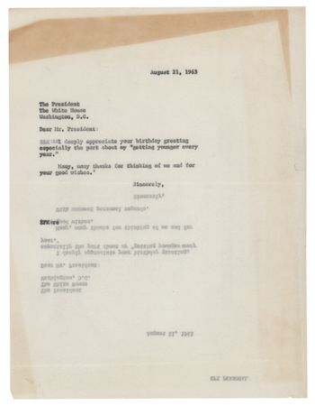 Lot #17 John F. Kennedy Typed Letter Signed as President to Congresswoman Edna F. Kelly: 