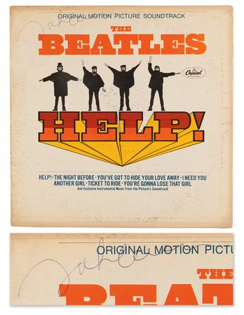 Lot #537 Beatles: John Lennon Signed Help! Soundtrack Album - Dating to the 1975 WFIL 'Helping Hand Marathon' - Image 1