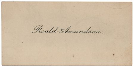 Lot #145 Roald Amundsen Signed Personal Visiting Card - Image 2