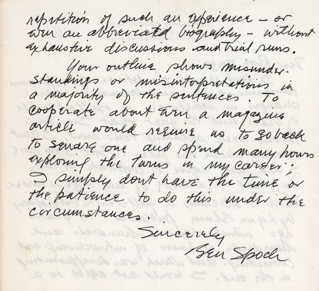 Lot #235 Benjamin Spock Autograph Letter Signed - Image 2