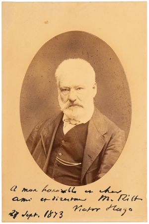 Lot #424 Victor Hugo Signed Photograph - Image 1