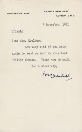 Lot #124 Winston Churchill Typed Letter Signed as