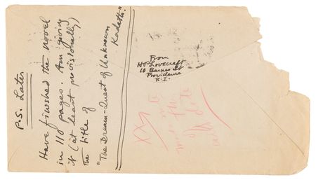 Lot #429 H. P. Lovecraft Content-Rich Autograph Letter Signed on Writing Weird Fiction: 