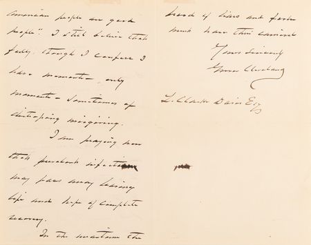Lot #14 Grover Cleveland Autograph Letter Signed as President on 
