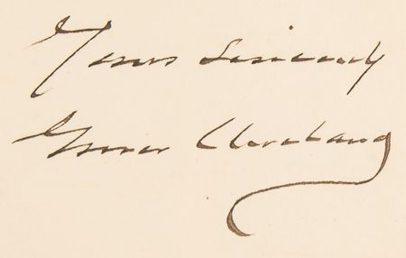 Lot #14 Grover Cleveland Autograph Letter Signed as President on 
