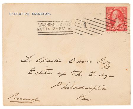 Lot #14 Grover Cleveland Autograph Letter Signed as President on 