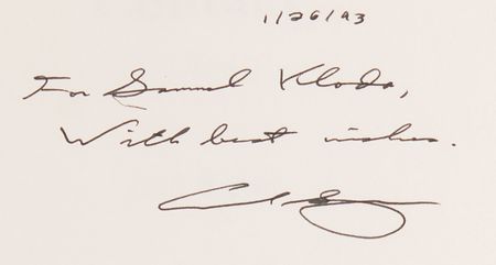 Lot #221 Carl Sagan Signed Book - Contact - Image 2