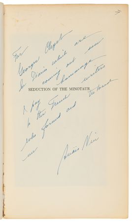 Lot #501 Anais Nin Signed Book - Seduction of the Minotaur - Image 4