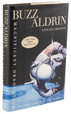 Lot #296 Buzz Aldrin Signed Book - Magnificent Desolation - Image 3