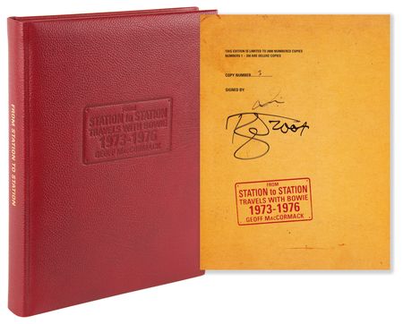 Lot #607 David Bowie Signed Deluxe Genesis Book -