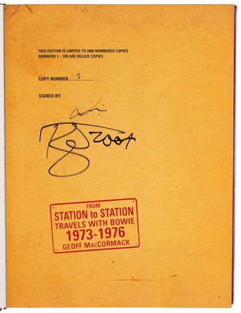 Lot #607 David Bowie Signed Deluxe Genesis Book - From Station to Station (Ltd. Ed. 1/350) - Image 4