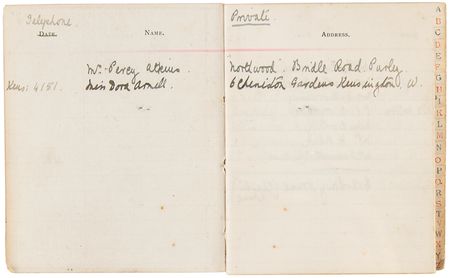 Lot #473 Agatha Christie's Handwritten Address Book, Fountain Pens, Inkwell, and Greenway House Stationery - Image 3