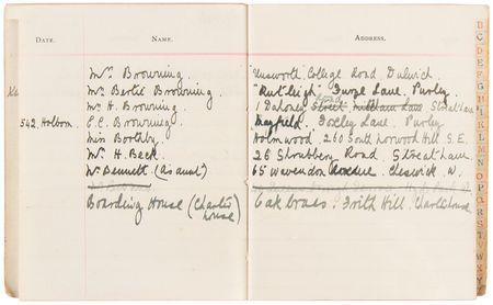 Lot #473 Agatha Christie's Handwritten Address Book, Fountain Pens, Inkwell, and Greenway House Stationery - Image 4