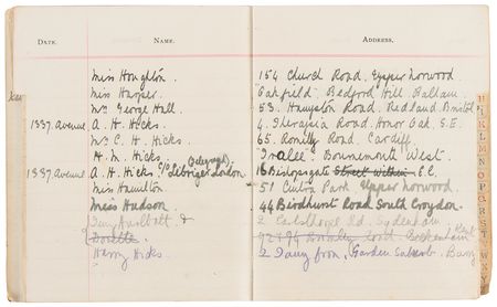 Lot #473 Agatha Christie's Handwritten Address Book, Fountain Pens, Inkwell, and Greenway House Stationery - Image 5