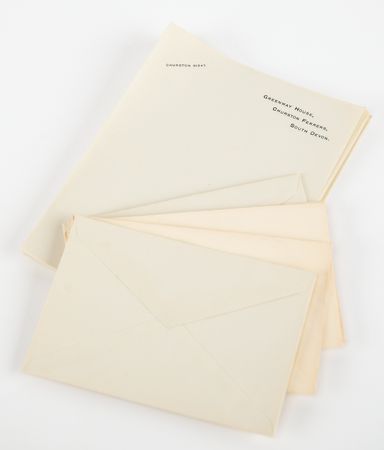 Lot #473 Agatha Christie's Handwritten Address Book, Fountain Pens, Inkwell, and Greenway House Stationery - Image 9
