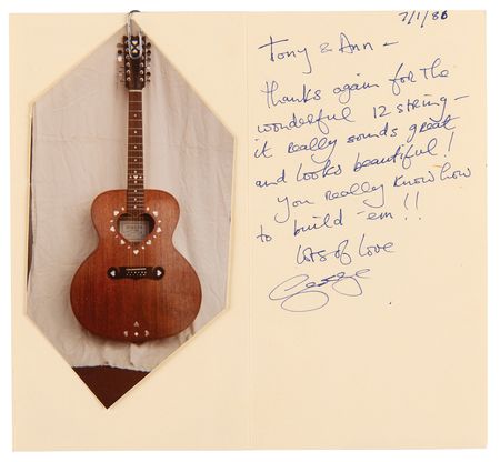Lot #534 Beatles: George Harrison Autograph Letter Signed to Luthier Tony Zemaitis - Image 1