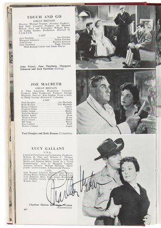 Lot #704 Actors and Actresses Multi-Signed (50+) Book - Peter Noble's Films of the Year: 1955-56 - Image 5